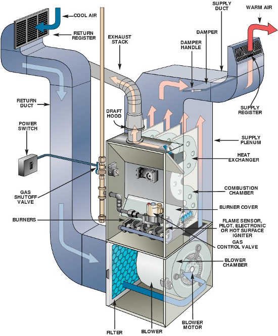 Components of a gas furnace